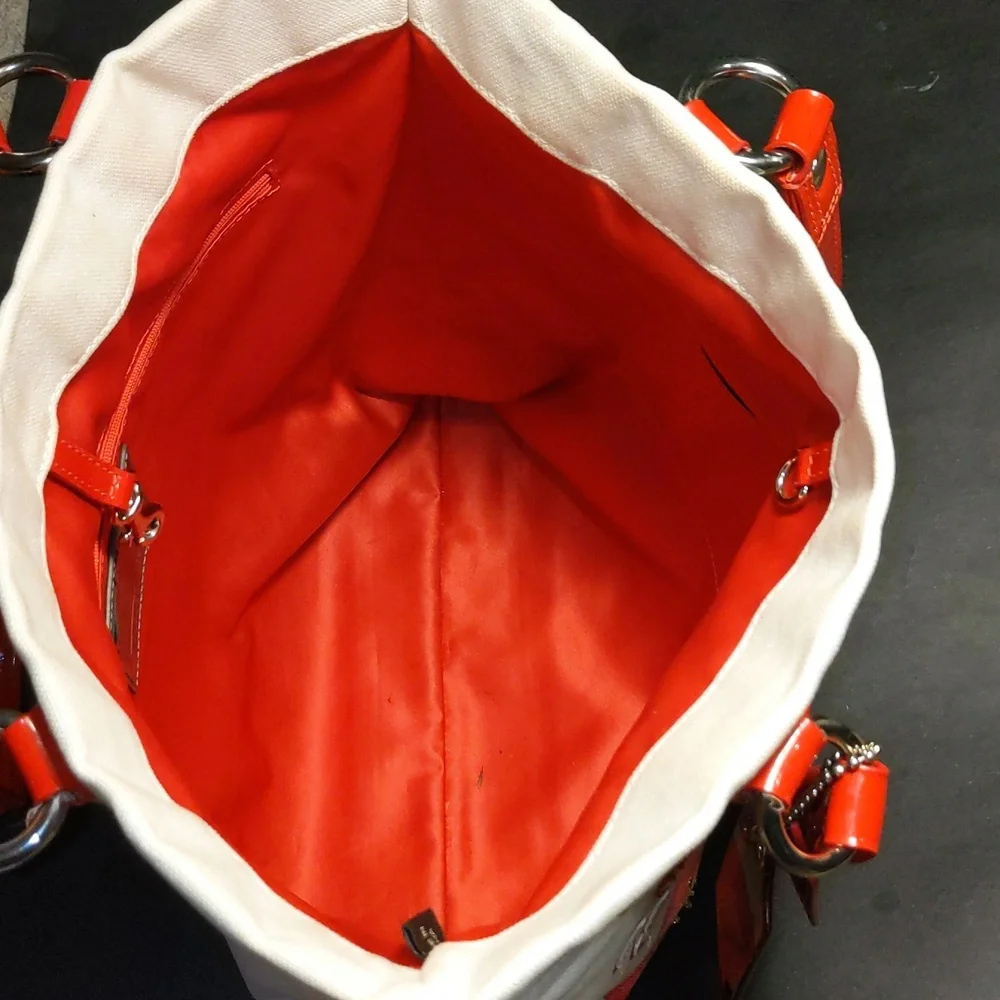 RARE Coach Poppy Cherry Chan Tote Bag - Picture 8 of 15